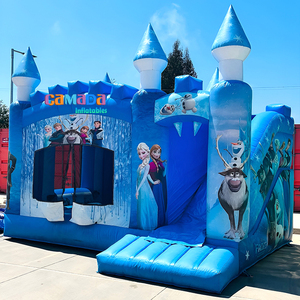 Hot bán 17x17ft 5x5m Inflatable nhà trả lại Combo trẻ em thương mại lớn đông lạnh bouncy lâu đài trượt Combo cho bên trò chơi - Product Image 1