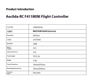Contrôleur de vol F411 FC 30x30mm UART3 SBUS, module de contrôle de drone stable avec port série pour accessoires de drone multicoptère industriel - Product Image 6
