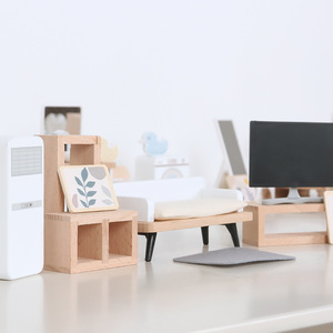 Piccoli dettagli mobili in legno in miniatura per la casa delle bambole per bambini la <span class=keywords><strong>cucina</strong></span> della ragazza e gli scenari di gioco di cibo giocattoli da costruzione di casa - Product Image 6