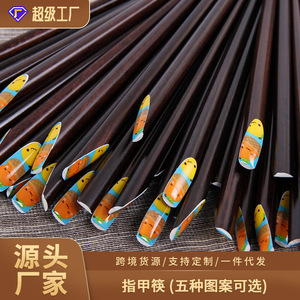 Palillos de madera puntiagudos de estilo japonés, palillos de madera creativos, palillos personalizados con forma de uña, para uso en hoteles y en el hogar. - Product Image 5