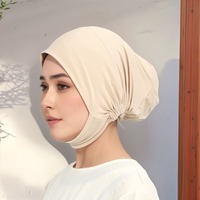 Nouvel arrivage de casquettes islamiques souples de qualité supérieure pour femmes Hijab musulman Hijab à élasticité élastique Couverture en soie de lait solide Capuchons intérieurs du menton