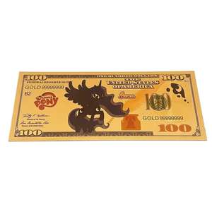 10 أوراق نقدية ذهبية تذكارية بقيمة 100 دولار أمريكي بتصميم كرتوني أمريكي على شكل حصان - Product Image 4