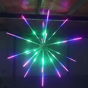 Diameter 1.2M LED Firework RGB Meteor Shower Rain Light Snow Falling Raindrop Dynamic effect for Wedding Party Holiday Christmas