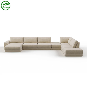 Comfortable Seating U-Chaise Sectional Upholstery Fabric Sofa Fabric Velvet Luxury Sofa for <strong>Furniture</strong> Living Room - Product Image 1