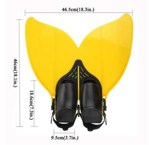 Monopalmes de natation sirène pour adultes, palmes de plongée professionnelles étanches pour femmes et hommes - Product Image 6