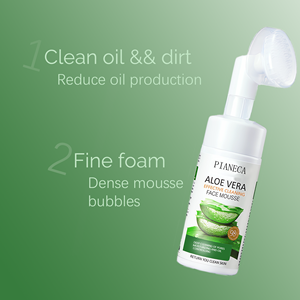 Étiquette personnelle Vente en gros de mousse de lavage végétarienne naturelle à l'aloe Vera douche Moose nettoyant pour le visage hydrater - Product Image 2