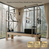 Table de Pilates Cadillac Trapeze 3-en-1 en Bois d'Érable Professionnel, Machine Combinée Durable et Portable, Garantie 5 Ans, Haut de Gamme