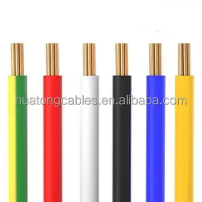 Kabel listrik insulasi PVC tembaga murni, kabel listrik isolasi PVC tembaga murni ukuran kustom 1mm-450mm, H07V-K, H07V-U V, 750/240 V