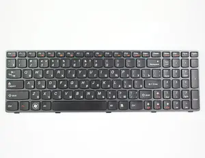 Replacement Laptop keyboard for LENOVO B570 B575 B580 B590 V570 V575 V580 Z570 Z575 rus black silver frame