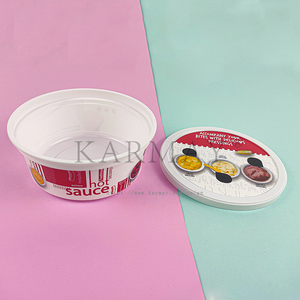 ถ้วยไอศกรีมพลาสติก PP แบบกำหนดเองพร้อมฝาปิด ภาชนะบรรจุอาหารหลากสีสัน - Product Image 5