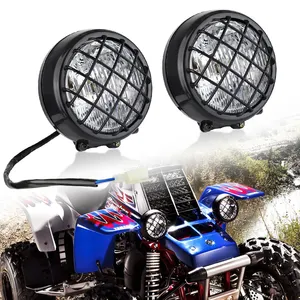 2 X ATV Halogen Headlight For Yamaha Banshee 350 YFZ350 2002 2003 2004 2005 2006 Lens Bulbs Lights Grills