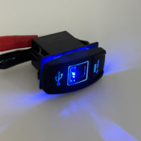 Prise d'alimentation de style interrupteur à bascule USB et USB-C 4,8A pour téléphones mobiles, tablettes, pads