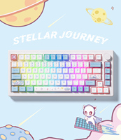 AKKO MOD 007 HE PC Mechanical Purple Melody Keyboard Gaming Berkabel Magnetik dengan Switch Hall Effect dan Polling Rate 1.000Hz