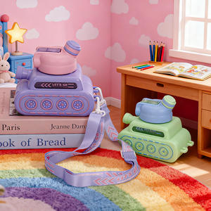 <span class=keywords><strong>Gourde</strong></span> enfant en plastique réutilisable sans BPA, grande capacité 800 ml, forme de chariot de dessin animé, avec paille, <span class=keywords><strong>pour</strong></span> l'école - Product Image 5