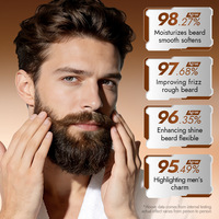 Kit de Soins Barbe Homme Marque Blanche : Shampoing et Après-Shampoing au Bois de Santal Hydratant, Nourrissant et Nettoyant en Profondeur