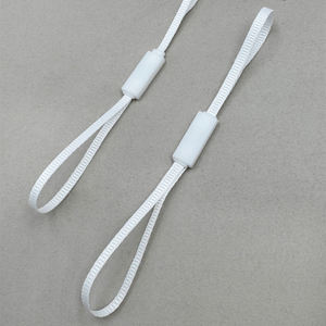 Cuerda de nailon con hebilla manual para cerrar etiquetas colgantes de plástico selladas, cuerda para anillas de etiquetas, cuerda para etiquetas colgantes con cierre de cinta de satén para ropa - Product Image 3