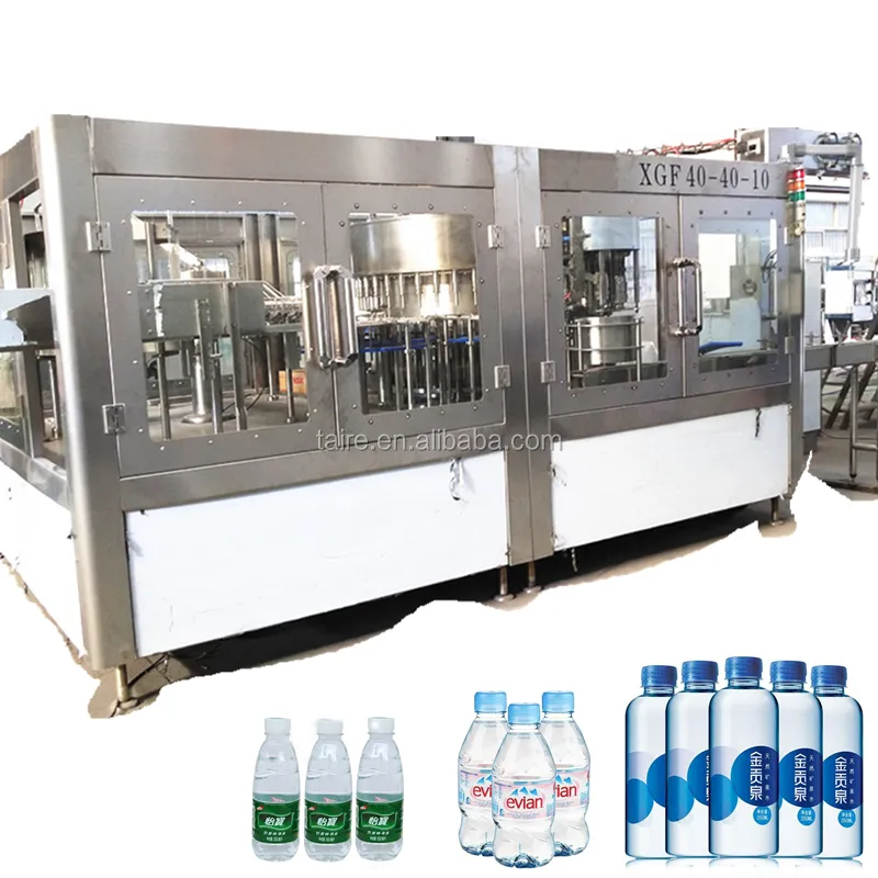 पूर्ण स्वचालित पूरा पीईटी बोतल शुद्ध/खनिज पानी भरने उत्पादन मशीन/लाइन/उपकरण