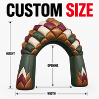 Arche Gonflable Personnalisée Style Patchwork – Porte d'Entrée Gonflable pour Mariage, Exposition, Magasin, Festival, Fête, Décoration Photo