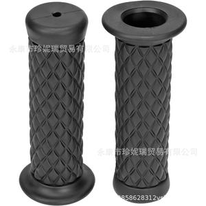 Poignées de guidon en caoutchouc diamanté, cylindriques de 22.2mm, pour ATV, moto, rénovation, mise à niveau, entretien, réparation, noir - Product Image 2