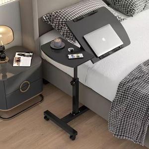 <span class=keywords><strong>Table</strong></span> de chevet <span class=keywords><strong>pliable</strong></span> et réglable en hauteur pour ordinateur portable, avec surface en bois massif et rotation, pour la maison et la chambre - Product Image 2