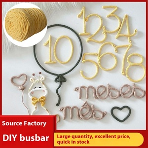 Paket bahan DIY buatan tangan eksklusif baru kawat katun berongga lintas batas kawat besi huruf bahasa Inggris mainan jahit tenun - Product Image 2