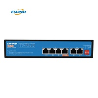 Tout nouveau commutateur Ethernet non géré 4 * FE PoE + 2 * FE liaison montante avec étendre la Distance de 300 mètres pour le commutateur de réseau de système de vidéosurveillance