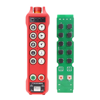 Control Remoto Inalámbrico Industrial SF-10DP(UK) de 10 Teclas, Doble Velocidad, Bloqueable, Rojo, Tri-Proof, para Grúa Puente