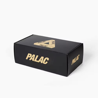 Boîtes d'expédition noires en papier ondulé avec logo personnalisé grande boîte en carton pour bébé vêtements chaussures