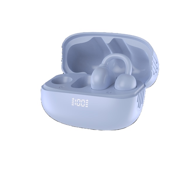 FCC S75 Ear Clip BT 5.4 Waterproof Wireless Earbuds 3D Surround Stereo Bass JL Chipset In-Ear Bone Conduction Earphones