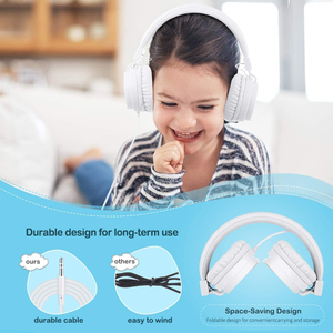 Trẻ Em Tai Nghe Gorsun Trọng Lượng Nhẹ Stereo Có Dây Trẻ Em Của Tai Nghe Cho Trẻ Em Người Lớn Có Thể Điều Chỉnh Headband Toddler Tai Nghe Cho - Product Image 5