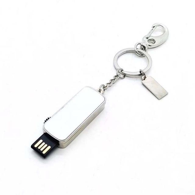 Fashion Portable Custom Blank Sublimation USB Flash Drive 4GB 8GB 16GB 32GB 64GB Round Rectangle Sublimation Keychain Drive