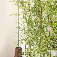 Bambou artificiel bonsaï plantes arbre plantes artificielles en plastique extérieur artificiel bambou arbre clôture en plastique anti-eau