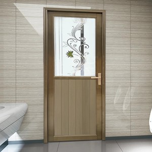 Portes battantes en <span class=keywords><strong>PVC</strong></span> plastique à double vitrage, isolation thermique, antivol, nouvelle conception 2025, <span class=keywords><strong>porte</strong></span> de salle de bain en plastique - Product Image 3