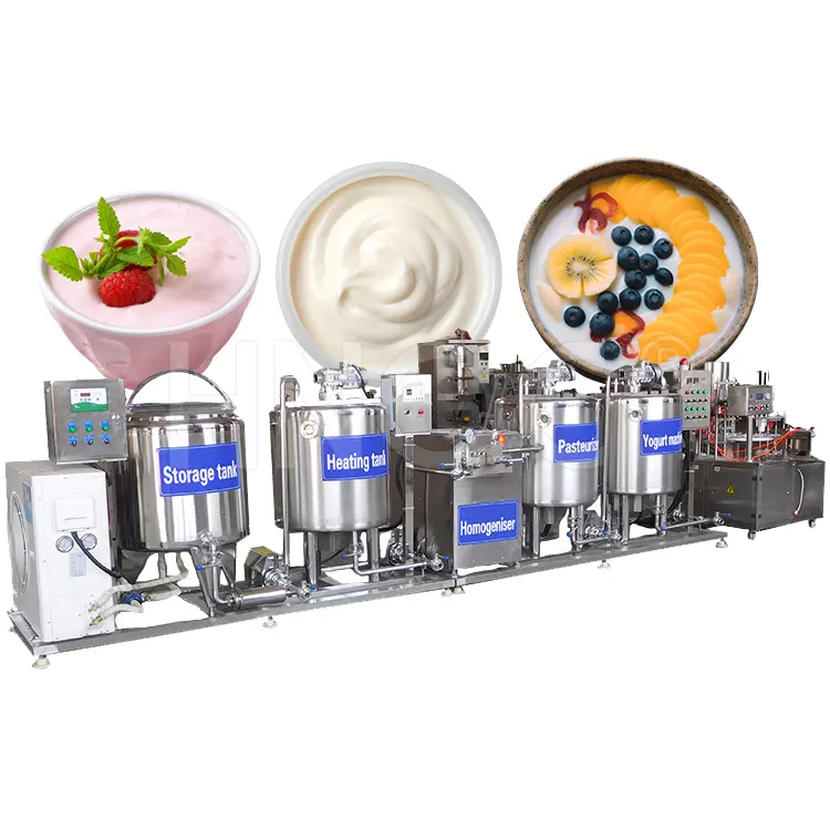 Mesin pembuat susu yogurt Yunani otomatis sepenuhnya mesin pembuat susu produk susu mesin pembuat yogurt