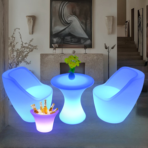 Modern Design Plastic Luminous <strong>Tables</strong> <strong>Chairs</strong> Top Industry Choice for Outdoor Garden Party Wedding Bar <strong>Club</strong> Use Factory Direct - Product Image 6