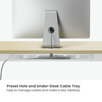 Bureau ergonomique intelligent réglable en hauteur pour le télétravail, table d'ordinateur à quatre pieds avec tiroir et chargeur sans fil, double moteur