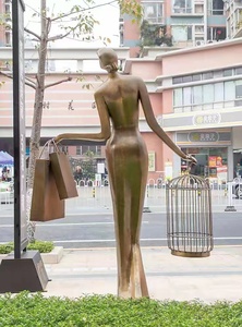 Estatuas de mujer modernas de bronce personalizadas, estatuas de mujer hermosa, decoración del hogar, estatua de chica Sexy desnuda de bronce de tamaño real - Product Image 3