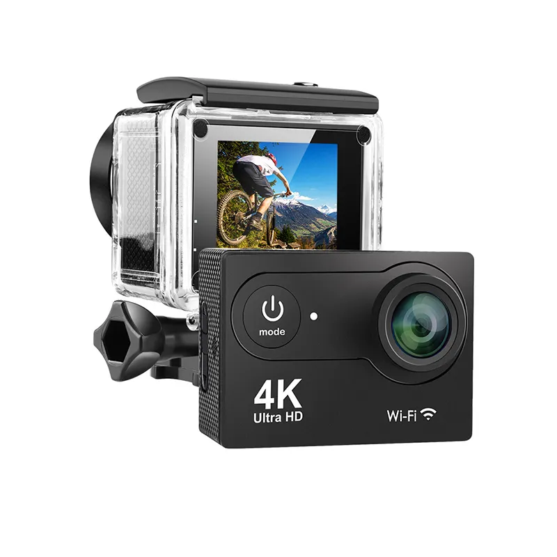 4K 60FPS 170 degree waterproof go pro style sports action camera anti shake WiFi 30m underwater action cam with EIS