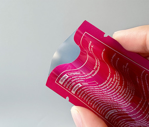 Impresión personalizada cosmético bolsita crema loción papel de aluminio sellado térmico dientes blanqueamiento tiras embalaje bolsas de Mylar - Product Image 3