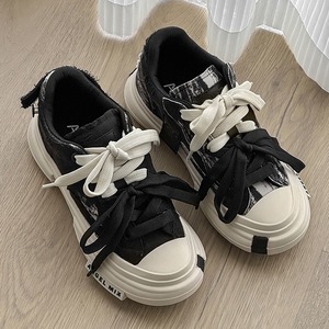 <b>Canvas</b> shoes 7CM invisible height-increasing soles suitable men women retro thick-soled unique trendy casual sneaker couples - Product Image 1