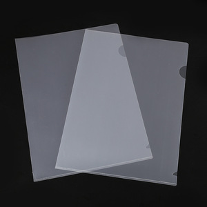 Extra Thickness Customized Printed <strong>Plastic</strong> Clear Transparent Doc Paper Holder <strong>File</strong> A4 Size Translucent PP <strong>L</strong>-<strong>Shape</strong> <strong>File</strong> <strong>Folder</strong> - Product Image 2