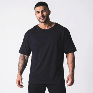 T-shirt en coton épais grande taille, imprimé graphique vintage streetwear - Product Image 1