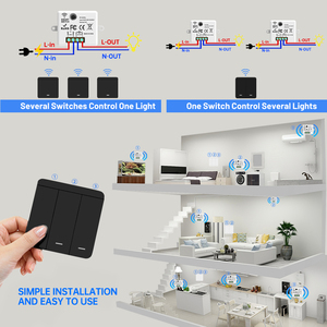 SIXWGH 433MHz domótica iluminación Control remoto interruptor inteligente Kit inteligente inalámbrico RF remoto energía eléctrica hecha PC - Product Image 3