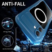 Étui de protection 360° étanche pour iPhone 16/16 Plus, translucide vert sarcelle, avec anneau magnétique et cordon, antidérapant et confortable