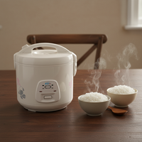 Cuiseur à riz électrique portable en plastique de petite taille internationale, capacité 1,1-2L, avec tasse doseuse, service personnalisé pour usage domestique et hôtelier