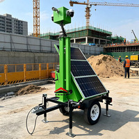 Remorques de surveillance solaires hors réseau, remorques de sécurité solaires portables pour la sécurité des événements à grande échelle