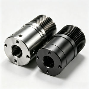 Manchon de cylindre fileté CNC sur mesure, pièces tournées de haute précision, moyeu de connexion fileté en alliage d'acier inoxydable et de laiton, fabriqué selon un dessin - Product Image 1