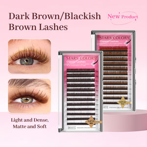 Plateaux de Cils Individuels de Gros, Extensions de Cils en Soie Volume Noir Mat Foncé, Fournitures d'Extensions de Cils en Cachemire - Product Image 6