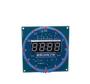 DIY الدورية شاشة LED رقمية وحدة إنذار الإلكترونية الرقمية على مدار الساعة كيت 51 SCM لوحة تعليمية 5V DS1302
