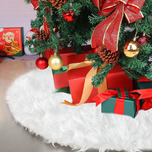 Copertura per Albero di Natale Bianca 100 Cm in Peluche per Decorazioni Natalizie - Product Image 6